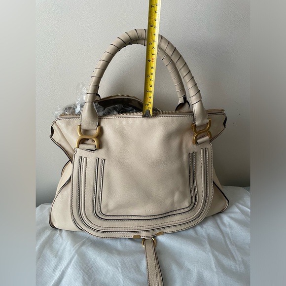 Chloe Marcie Large Double Carry Satchel Bag - Picture 12 of 16